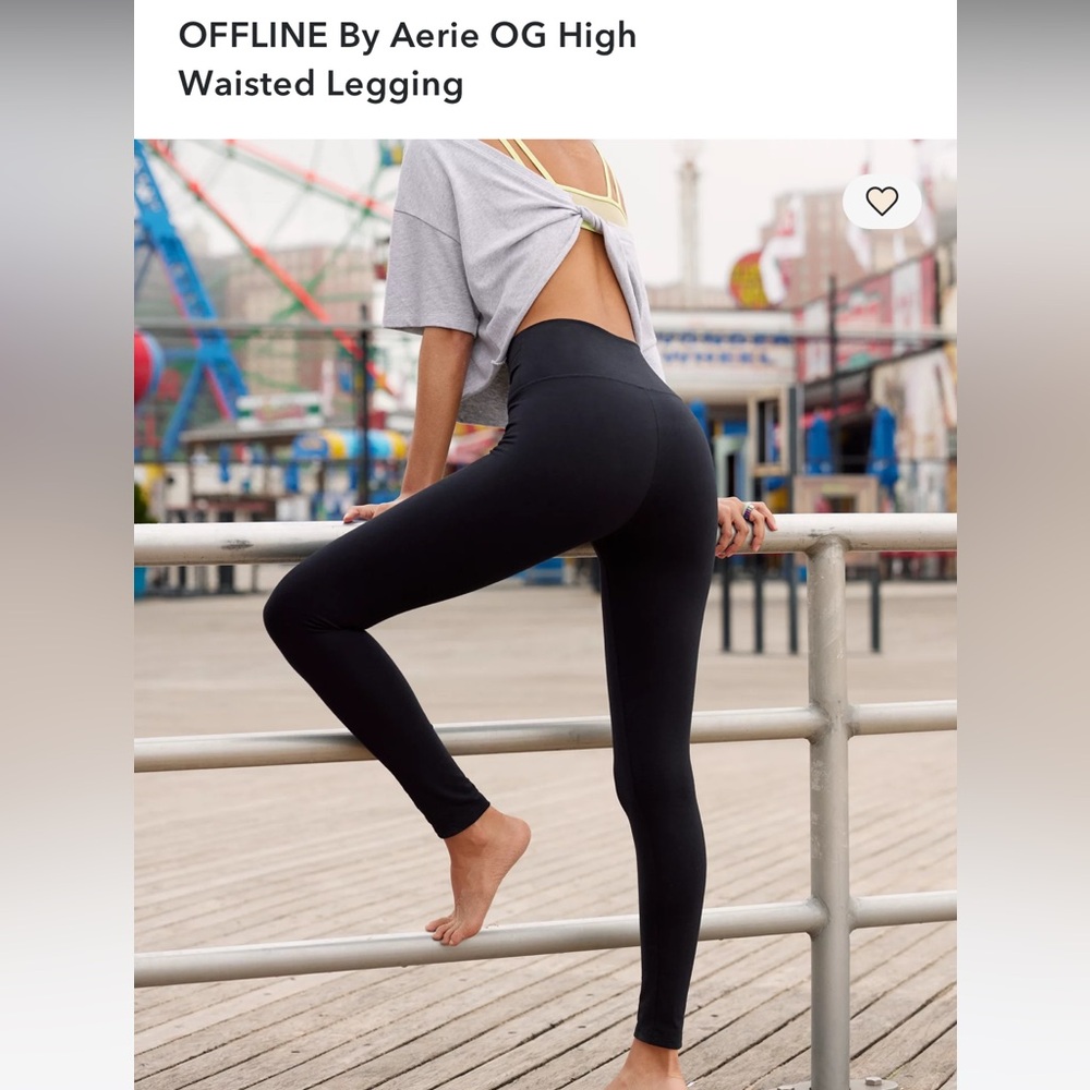 NWT Offline by Aerie OG High Waisted Black Leggings XL